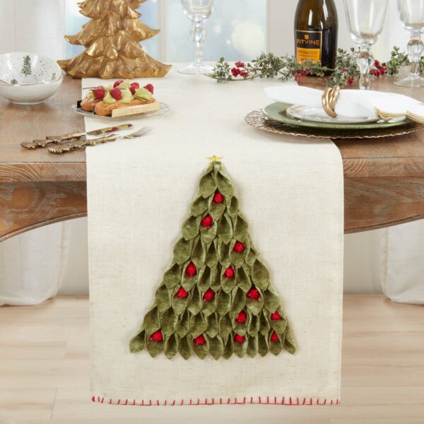 Yuletide Tree Table Runner: Multi, 16"x72" - Image 3