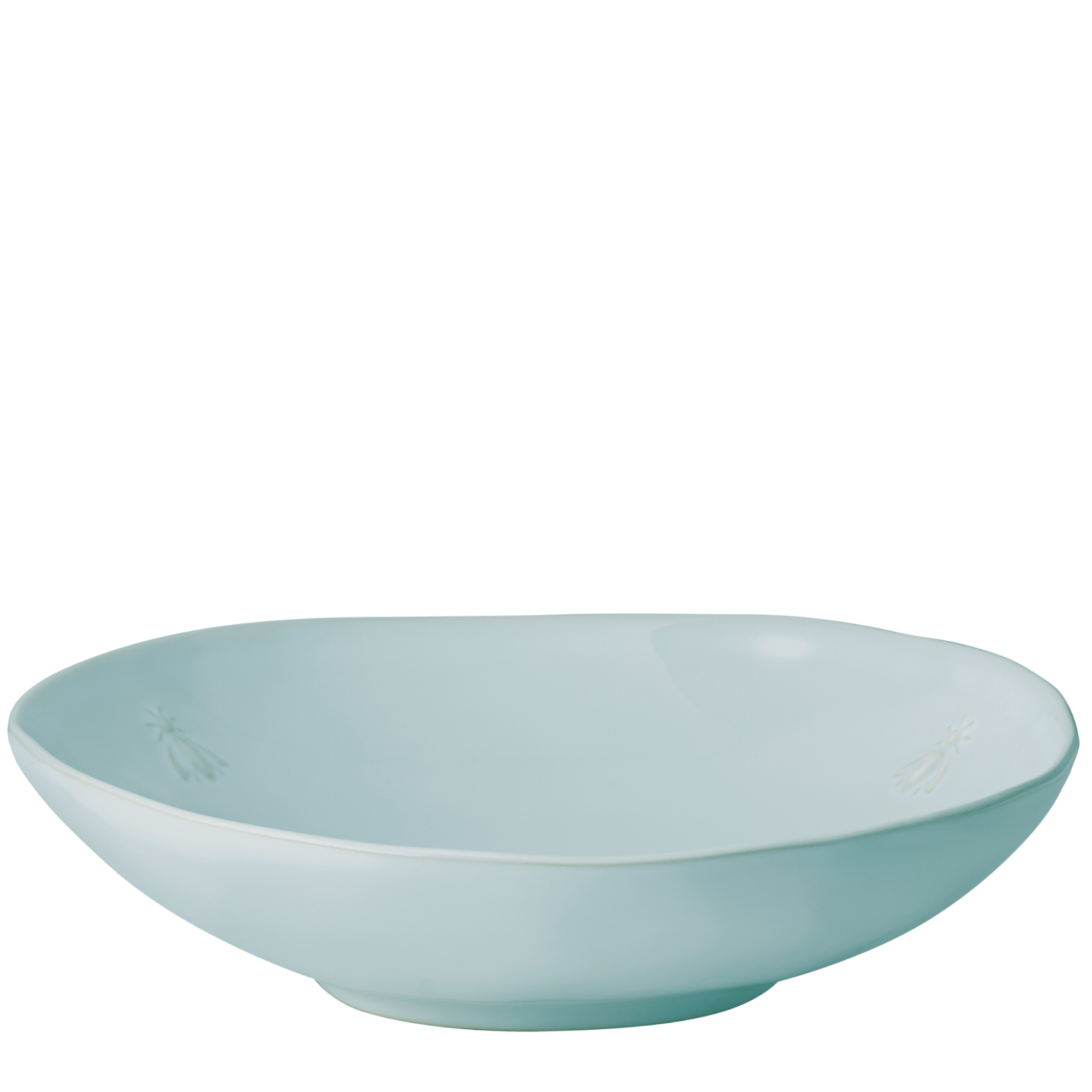 Bee Ceramic Pasta Plate Set- 4: Blue