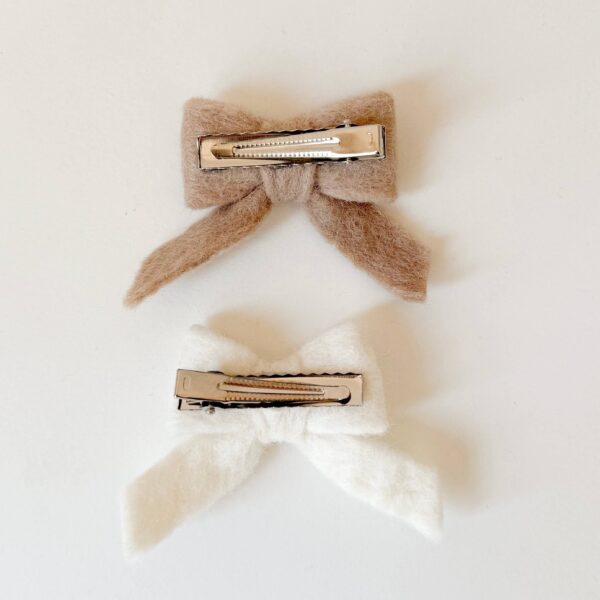 Felted Wool Bow Clips - Image 5