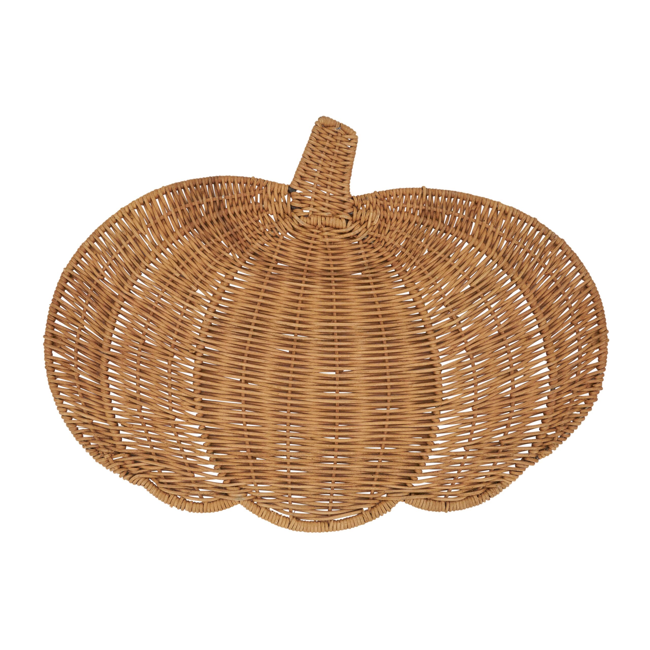 Fall Harvest Rattan Pumpkin Placemat: Caramel, 13"x17" - Image 7