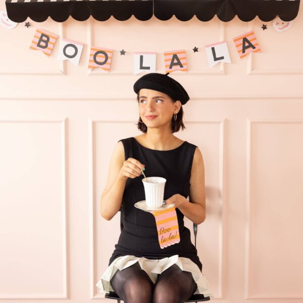 Pink & Orange Boo La La Dinner Napkin - Image 3