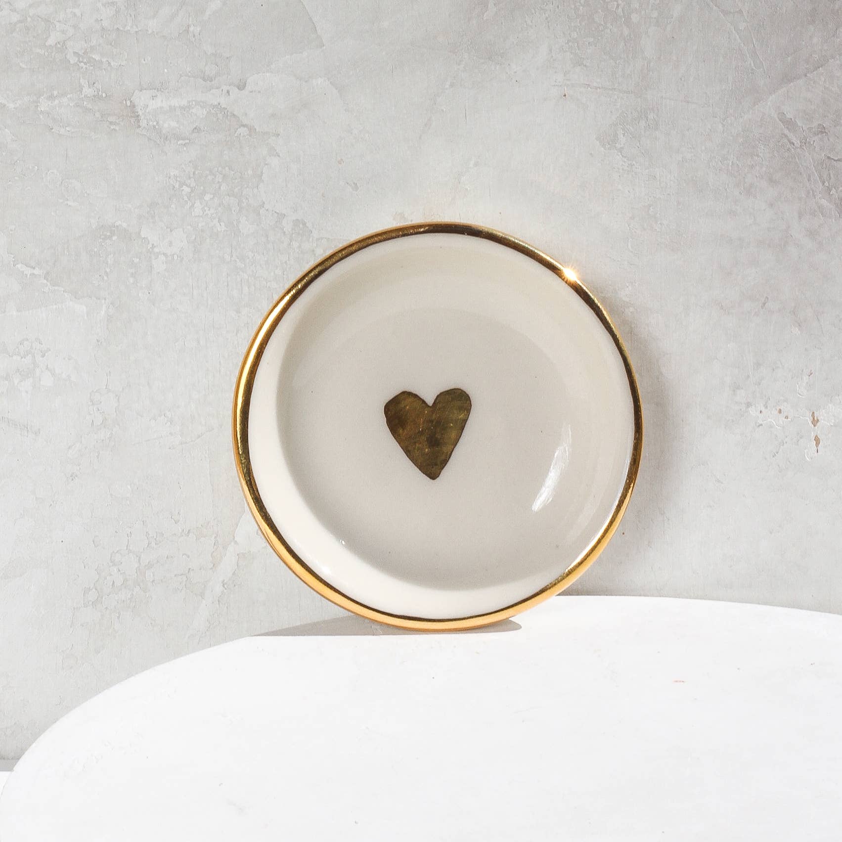 Apricity Ceramics - Heart Ring Dish | Handmade Pottery with Gold