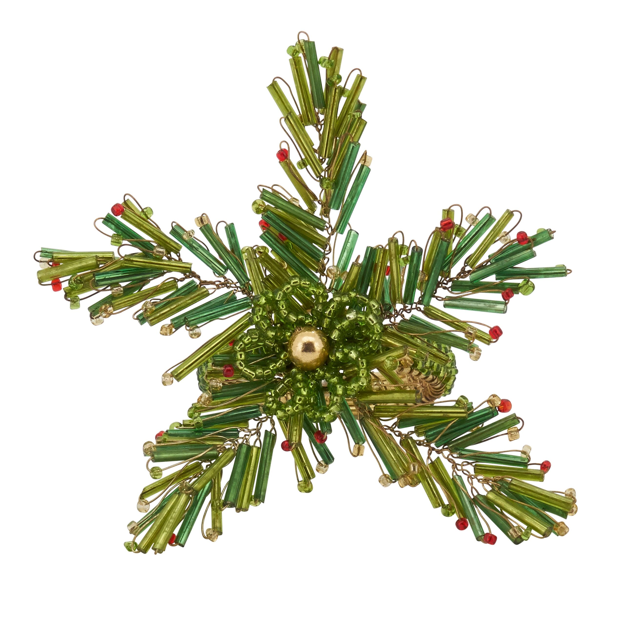 Beaded Napkin Ring: Green