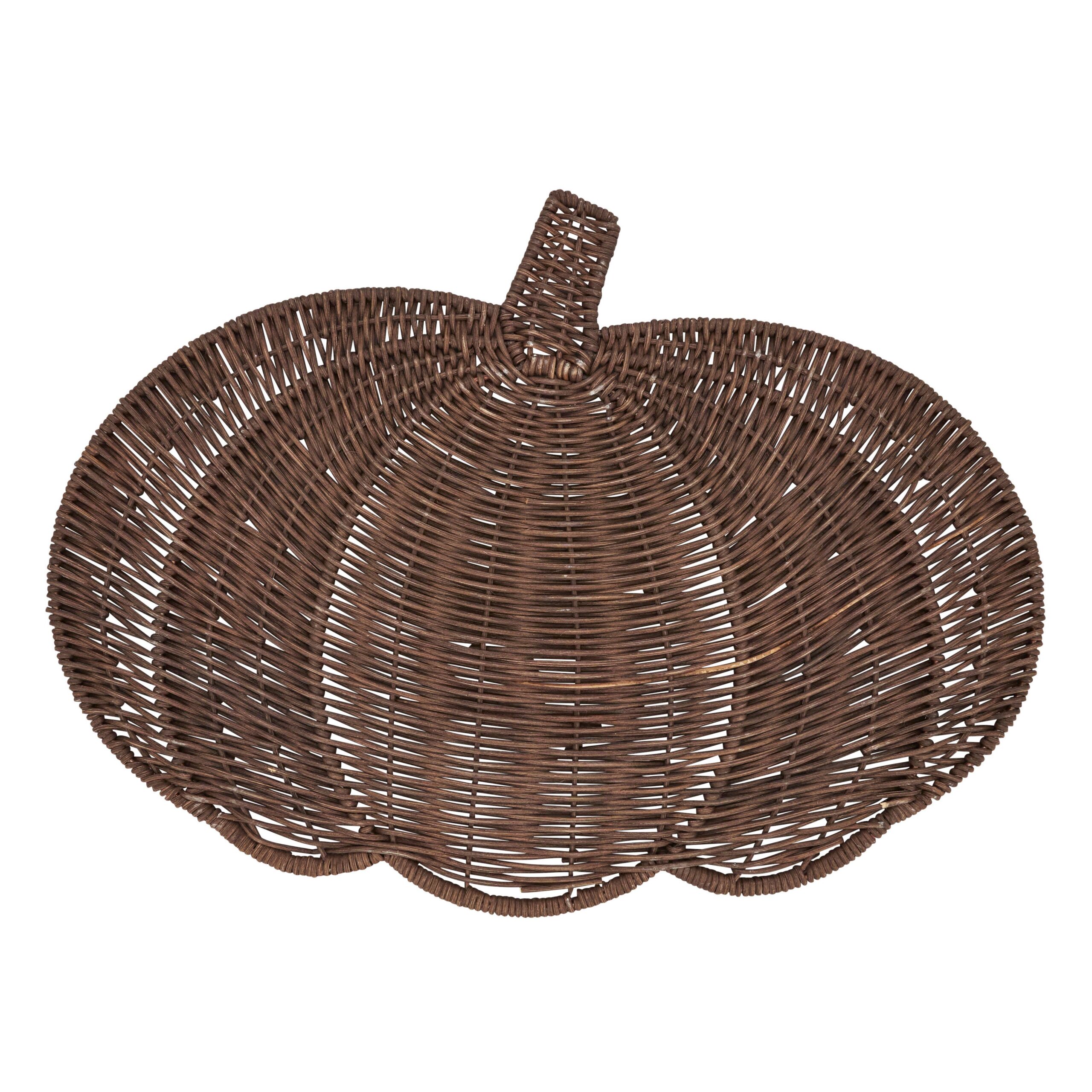 Fall Harvest Rattan Pumpkin Placemat: Caramel, 13"x17" - Image 3