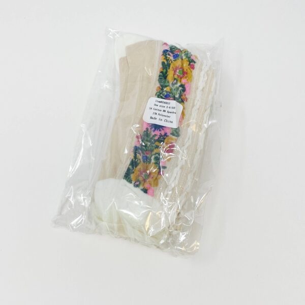 Noble Floral Beauty Socks: Noble White - Image 4