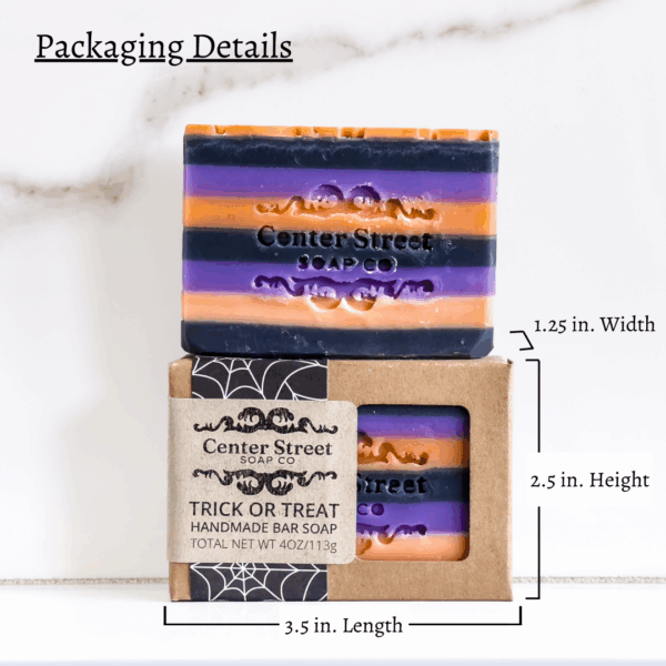 Center Street Soap Co - Trick or Treat Cute Halloween Handmade Soap Bar - 4oz - Image 3
