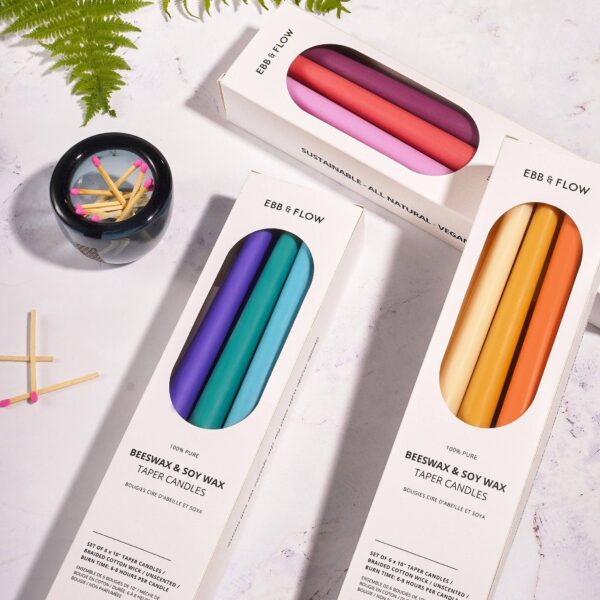 Ebb & Flow - Beeswax / Soy Taper Candle Box Set - Warm - Image 3