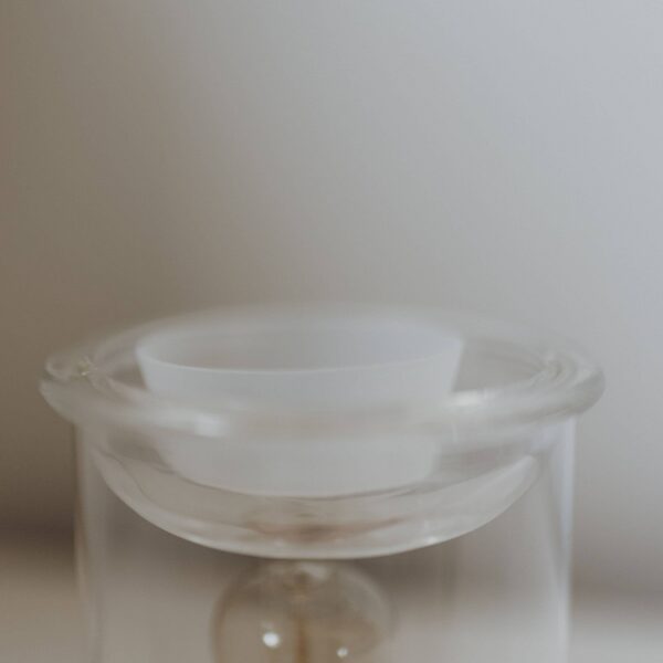 WAX WARMER - WOOD + GLASS WITH EDISON BULB - Image 4
