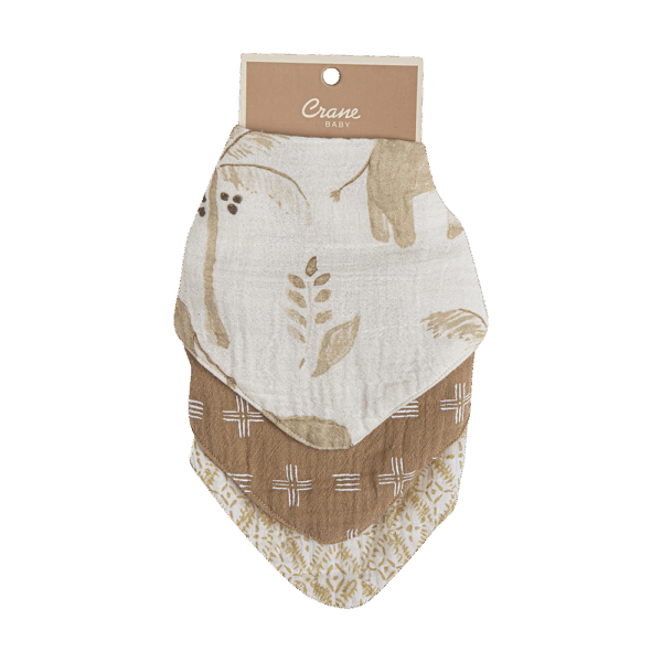 Crane Baby - Kendi 3-Pc. Muslin Bib Set - Image 6