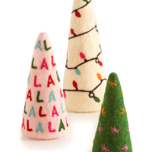 ASSORTED SET OF 3 DECORATIVE CHRISTMAS TREES - Image 2