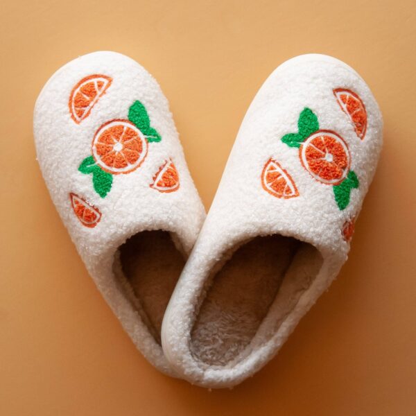 Orange Plush Slippers: 41/42 Medium - Image 5
