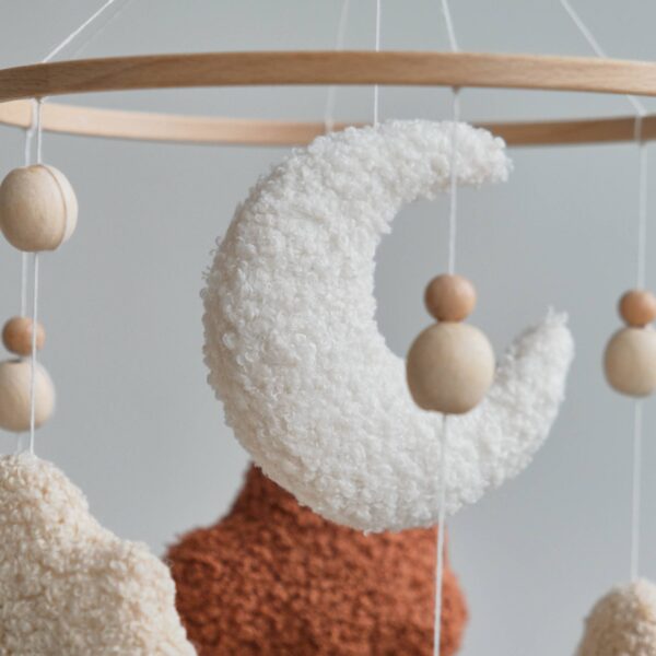 ChilDreams - Cloud Baby Mobile, Neutral Baby Crib Mobile, Cloud Nursery - Image 4