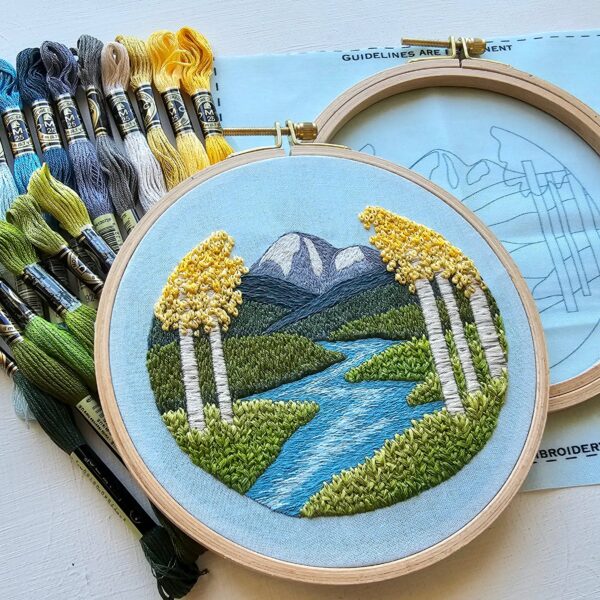 Aspen Vista Landscape Embroidery Kit - Image 2
