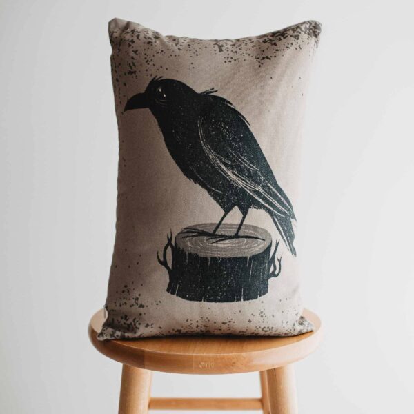 UniikPillows - Primitive Black Cat Lumbar Pillow Cover | 18x12 Halloween Décor | Fall Decor | Room Decor | Decorative Pillows | Gift for her | Sofa Pillows - Image 3