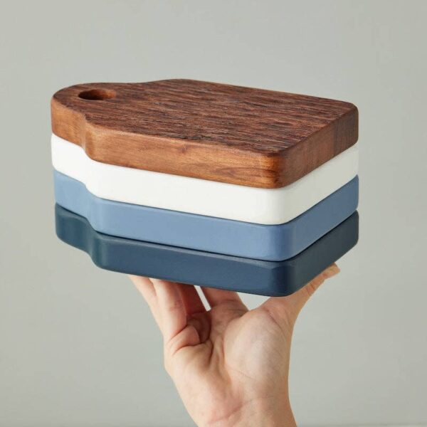 Dutch Cheese Board with Spreader White - Image 2