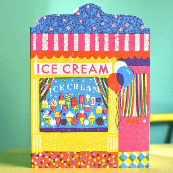 The Printed Peanut - Ice Cream Shop Die Cut Card - Image 2