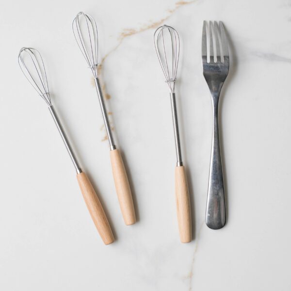 Vintage Mini Whisk with Wood Handle - Image 3