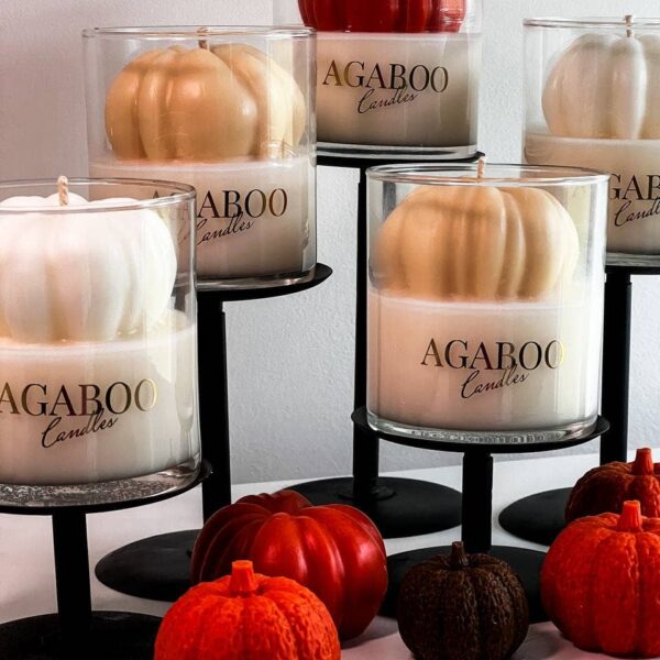 Agaboo Candle - Halloween Candle 9 oz -Container Candle with Pumpkin 3.5x3in - Image 5