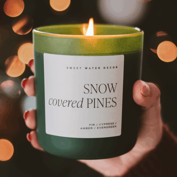 Snow Covered Pines 15 oz Soy Candle - Image 3