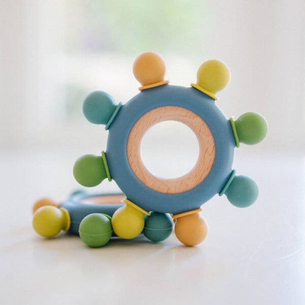 Bannor Toys - Captains Wheel Wood + Silicone Baby Teething Toy - Image 2
