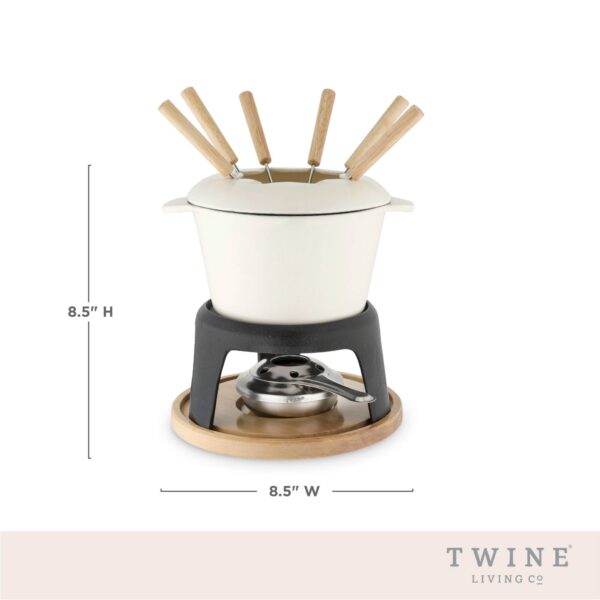 Twine - Enamel Coated-Finish Cast Iron Fondue Set - Image 4
