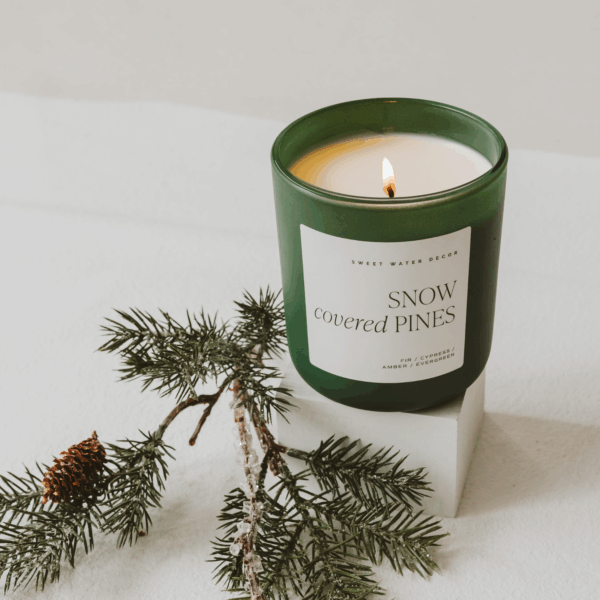 Snow Covered Pines 15 oz Soy Candle - Image 4