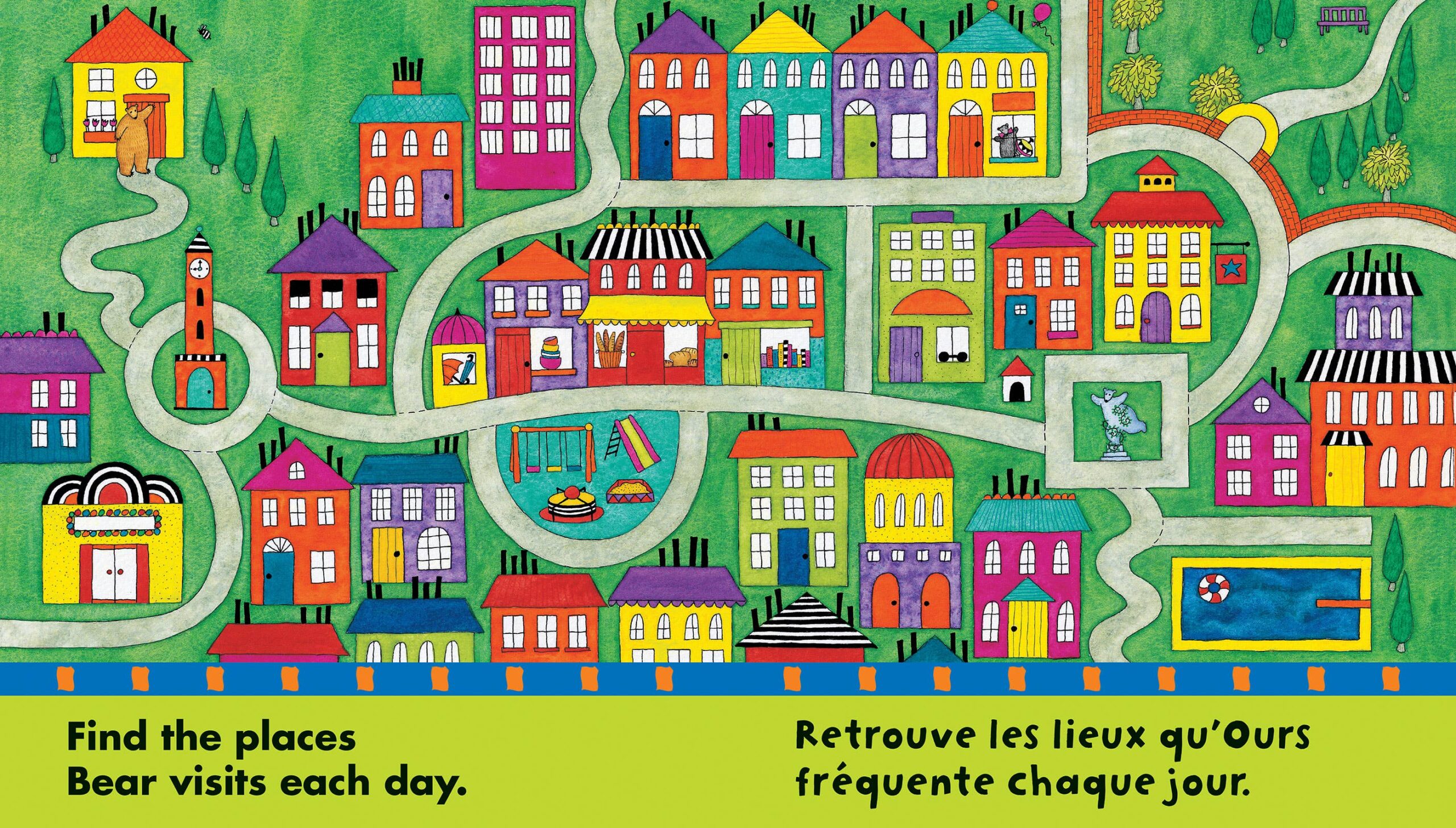Barefoot Books - Bear about Town / Ours en ville