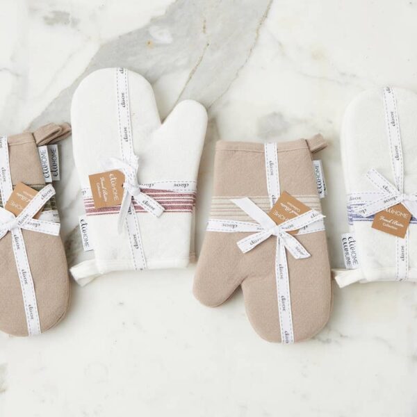 Oven Mitt, Vintage White Stripe, Set of 2 - Image 3