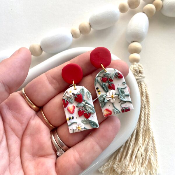 Summer Strawberry Dome Dangles - Image 2