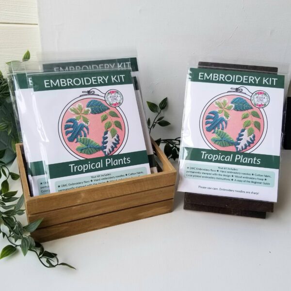 Tropical Plants Beginner Hand Embroidery Kit - Image 4