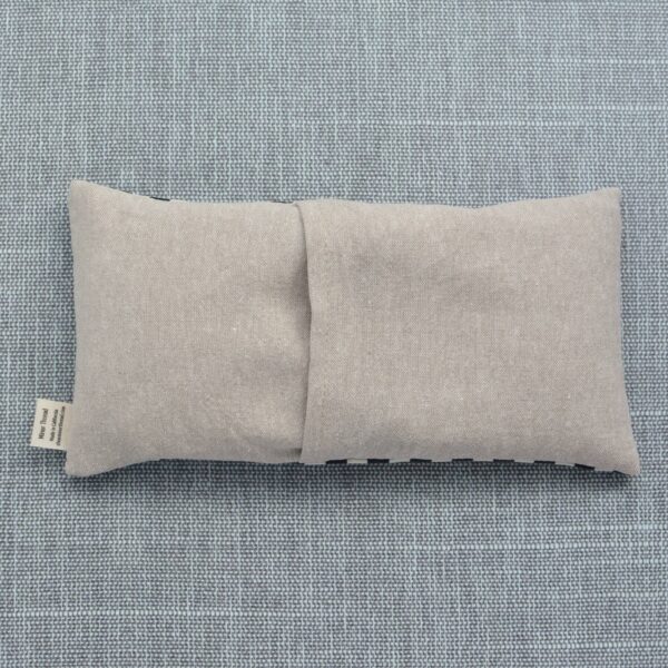 Weighted Eye Pillow in Black and Natural Checkerboard: Lavender - Image 4