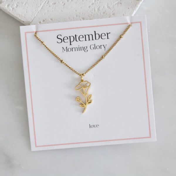 Birth Flower Necklaces - Waterproof: November - Chrysanthemum - Image 5