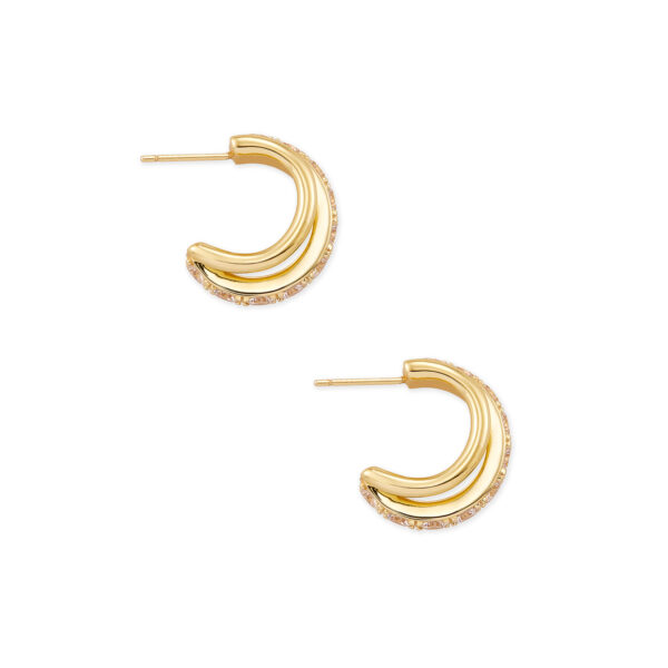LIVY HUGGIE EARRINGS GOLD METAL - Image 2
