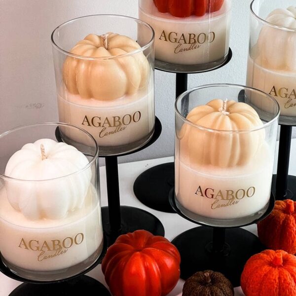 Agaboo Candle - Halloween Candle 9 oz -Container Candle with Pumpkin 3.5x3in - Image 6