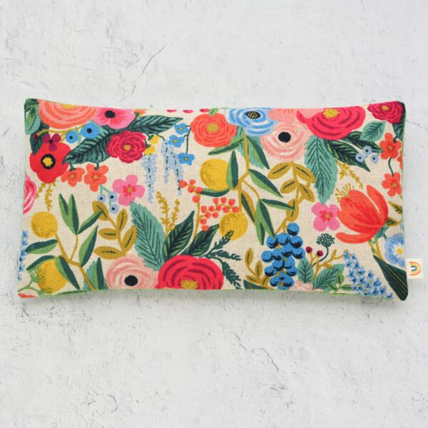 Oversized Eye Pillow in Garden Party Floral Canvas Spring: Lavender - Image 2
