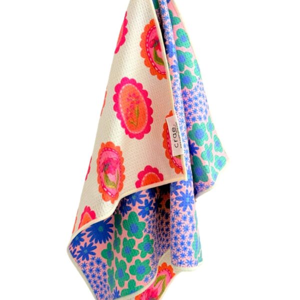 Marilyn: Reversible Hand Towel: Cream/Purple - Image 4