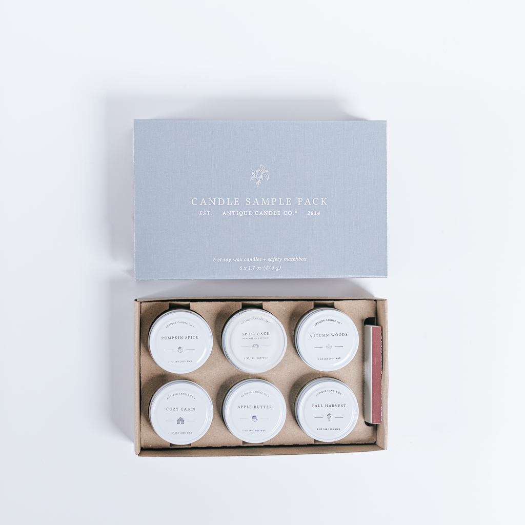 Antique Candle Co.® - Fall Harvest – Soy Wax 2 oz Candle Sample Pack