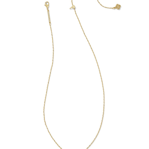 CHEER SHORT PENDANT NECKLACE GOLD WHITE MOTHER OF PEARL - Image 2