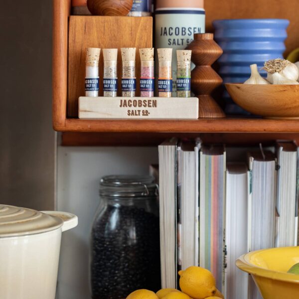Jacobsen Salt Co. - Infused Sea Salt Gift Set - Six Vial Set with Wooden Stand - Image 4
