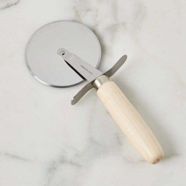 Italian Pizza Cutter, Beechwood and Stainless Steel