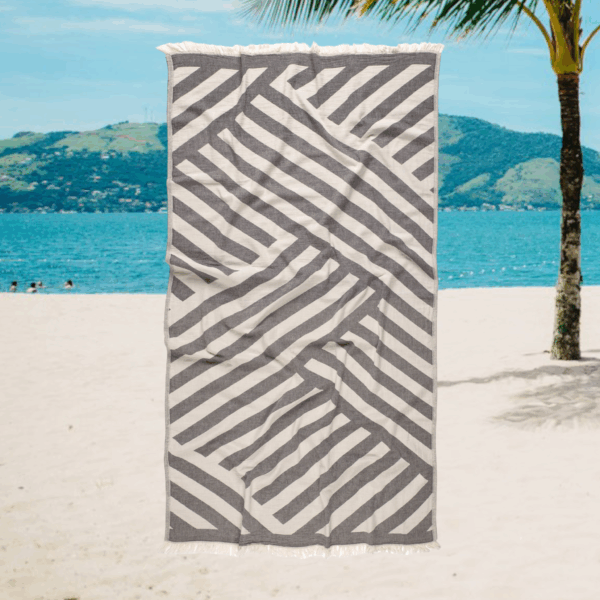 Harmony of Yarn Turkish Beach Towels : Blue - Image 8