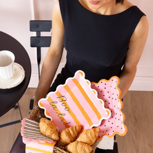 Pink & Orange Boo La La Dinner Napkin - Image 5