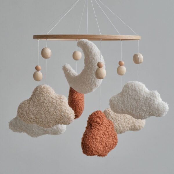 ChilDreams - Cloud Baby Mobile, Neutral Baby Crib Mobile, Cloud Nursery - Image 7