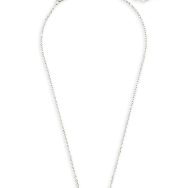 ELISA SHORT PENDANT NECKLACE SILVER IVORY MOTHER OF PEARL - Image 2