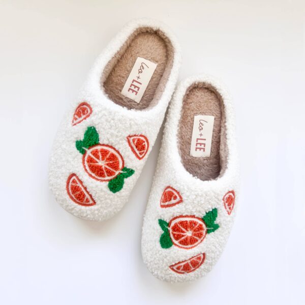 Orange Plush Slippers: 41/42 Medium - Image 6