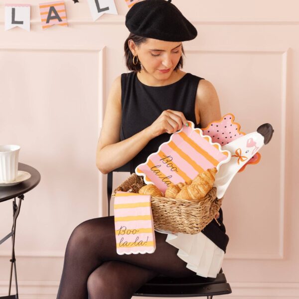 Pink & Orange Boo La La Dinner Napkin - Image 6