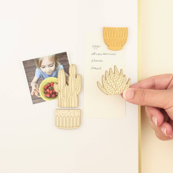 Wood House Plant Magnets | Zebra Plant | Plant Lover Gift - Image 4