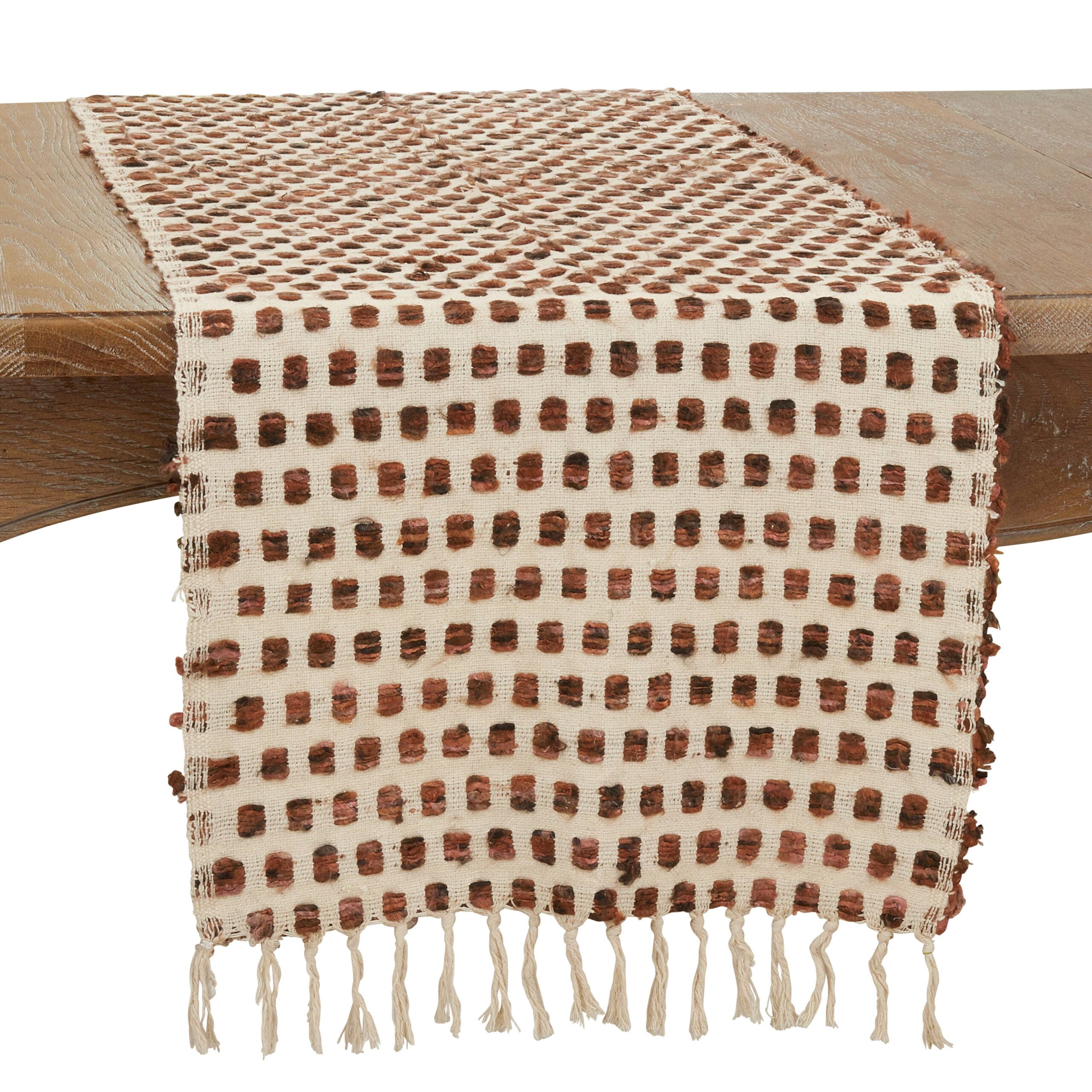 Woven Runner: Brown, 16"x72"