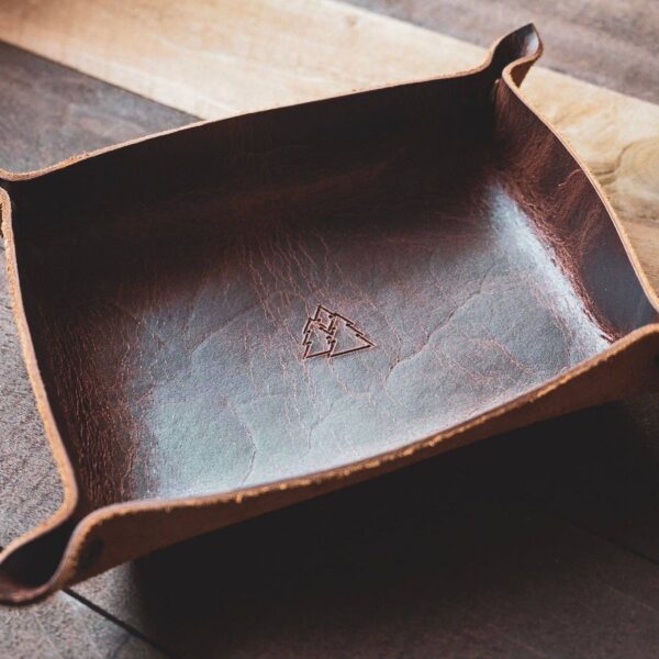 The Tumbledown | Leather valet tray: Tan Crazyhorse - Image 2