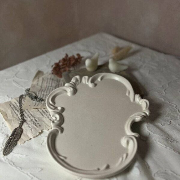 Asymmetry Elegance Tray| Jewelry Tray| Vintage| Handmade : White - Image 5